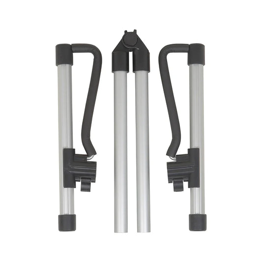 Durable guitar floor stand with silver and black foldable bracket display rack and adjustable arms for stringed music instruments