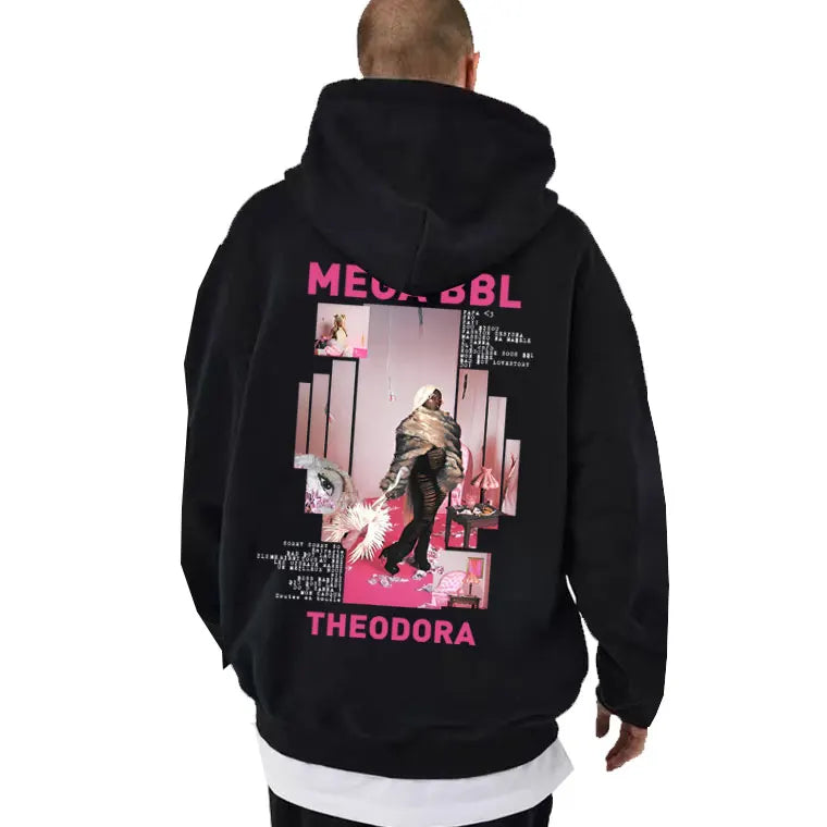 Rapper Theodora Mega Bbl Album Graphic Hoodie Men Women Hip Hop Fashion Pop Music Sweatshirt Male Casual Vintage Pullover Coat