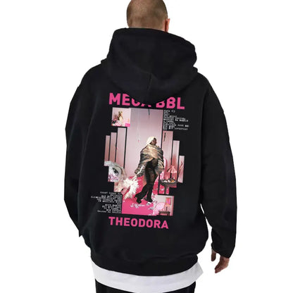 Rapper Theodora Mega Bbl Album Graphic Hoodie Men Women Hip Hop Fashion Pop Music Sweatshirt Male Casual Vintage Pullover Coat