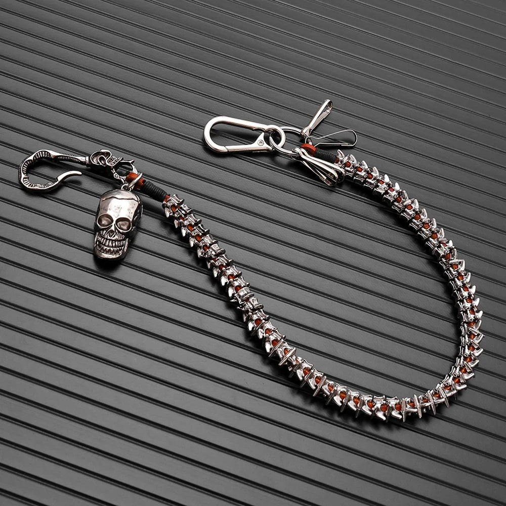 Personalized alloy keel pants chain, hip-hop motorcycle riding decoration, wallet chain, Halloween gift accessories