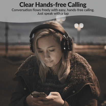 Black over-ear headphones with anc wireless noise cancelling technology and sleek modern design for premium audio experience