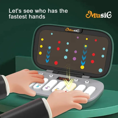 Electronic Music Rhythm Puzzle Game Machine Montessori Pockets Travel Toy Light up Educational Sensory Fast Push Electronic Organ
