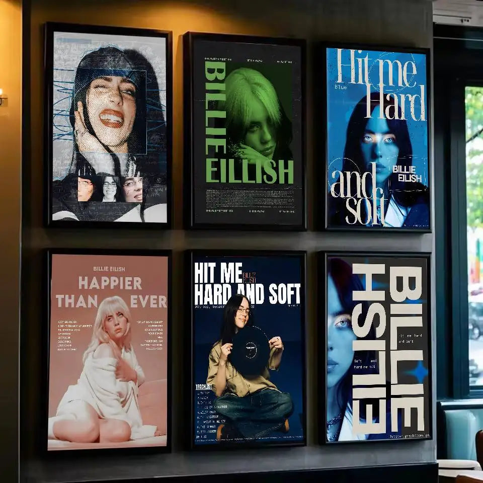 1pc Famous Singer B-billieS Singer Poster Art with prints Home bedroom living room decoration gift