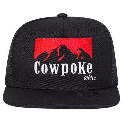 Unisex COWPOKE Letter Embroidery Hip-hop Net Hats Spring Summer Outdoor Adjustable Casual Baseball Caps Sunscreen Hat