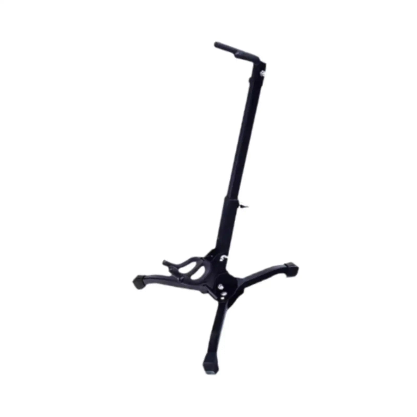 Black metal electric blowpipe stand with folding adjustable height and tripod base for protection instrument accessories