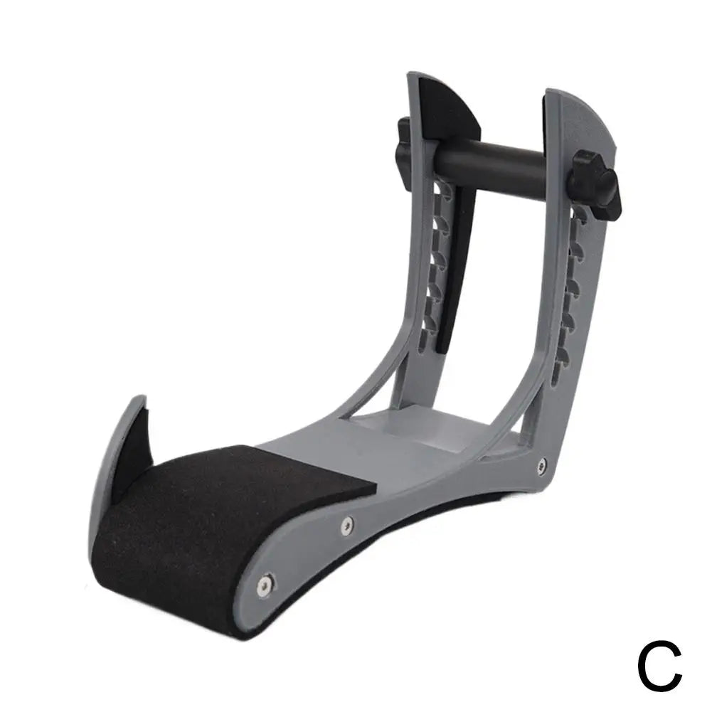 Gray and black adjustable electric wood guitar leg rest with padded footrest labor-saving and non-slip design