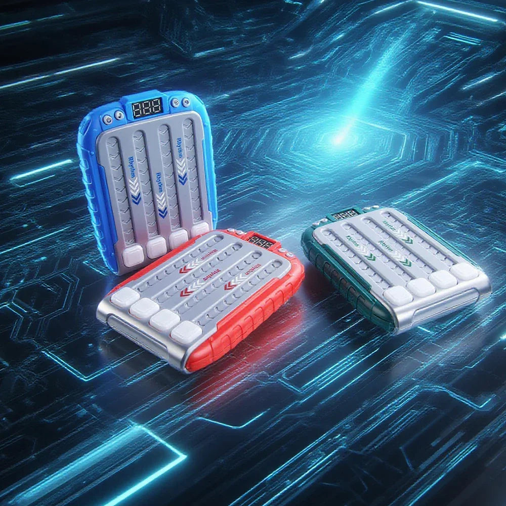 Three colorful rugged electronic music rhythm puzzle game machine controllers for montessori pockets travel use