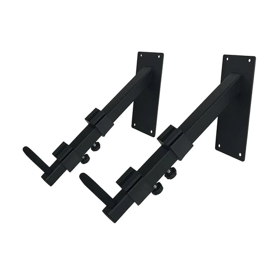 Black metal wall-mounted piano stand adjustable monitor arms with locking knobs for electric guitar banjo storage organizer keyboard