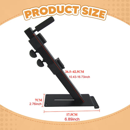 Black metal electric piano stand adjustable with flat base and height-adjustable arm for electric guitar banjo storage organizer keyboard