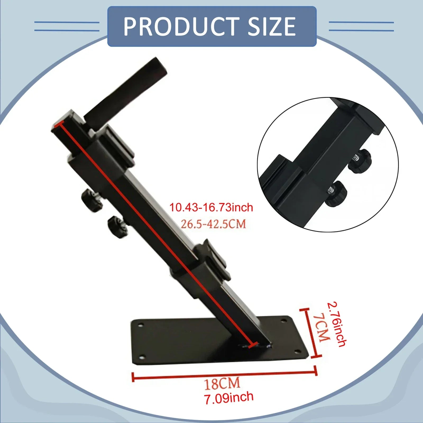 Black metal piano stand adjustable with flat base and sliding arm for electric guitar banjo storage organizer keyboard accessories