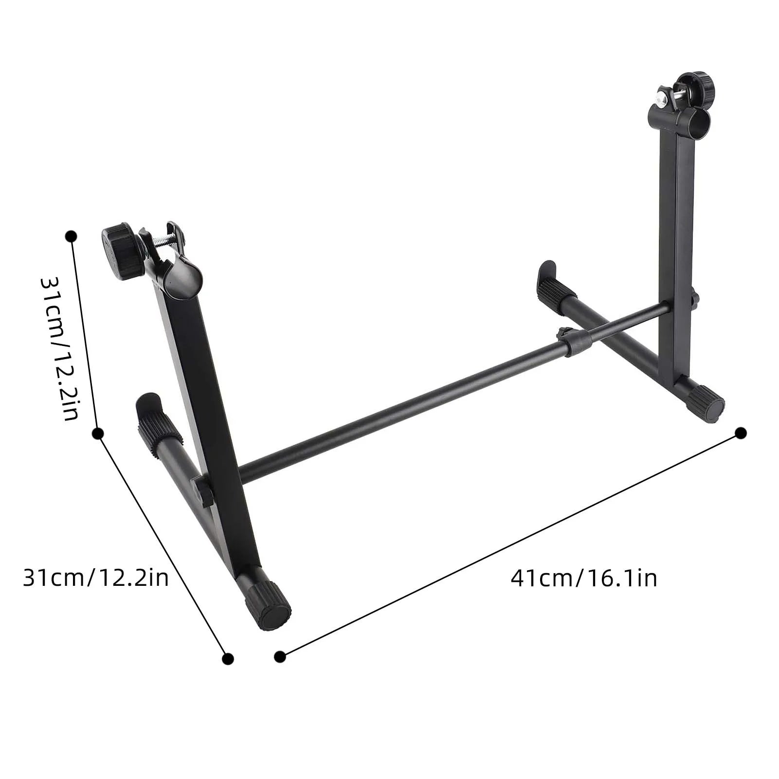 Black metal electronic piano stand with adjustable height footed base and exquisite workmanship universal x style piano stand riser