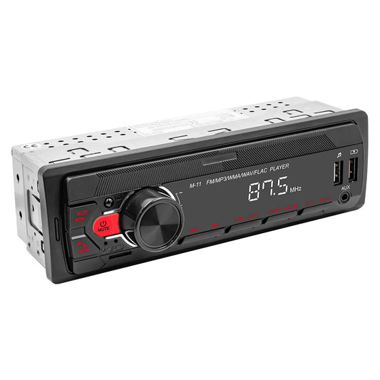 Black essgoo universal 1 din mp3 car audio stereo bluetooth with colorful buttons digital display and usb aux ports