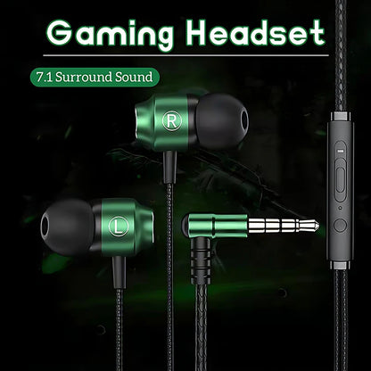 Metal Magnetic Gaming Earbuds 90° L Elbow Digital Type-C/3.5MM AUX 9D Surround HIFI Heavy Bass Music Headset For Samsung Android