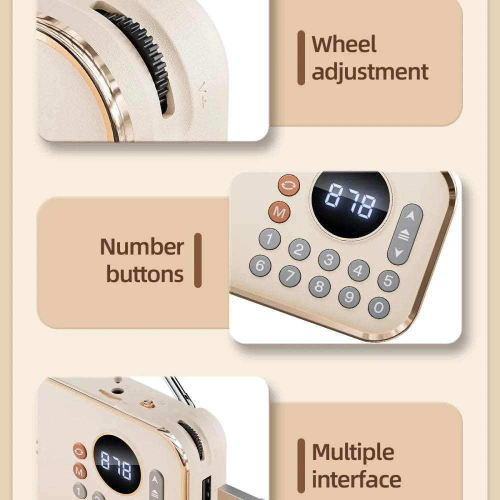 Wireless Stereo Bluetooth Speaker with Multi-band Radio Function HIFI Sound Support BT U Disk TF Card Mini Portable Super Bass