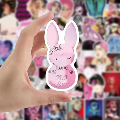 10/30/50PCS Lil Peep Rapper Stickers Luggage Skateboard Waterproof DIY Waterproof Graffiti Classic Toy Decals Sticker Kid Gift