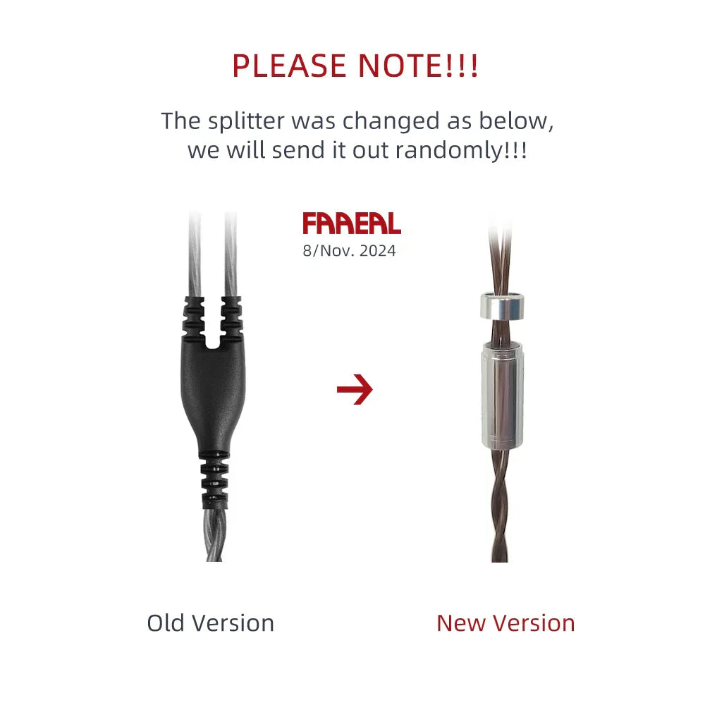 Faeal rosemary trrs balanced earphones feature a sleek silver metallic splitter with a twisted brown cable for hifi use