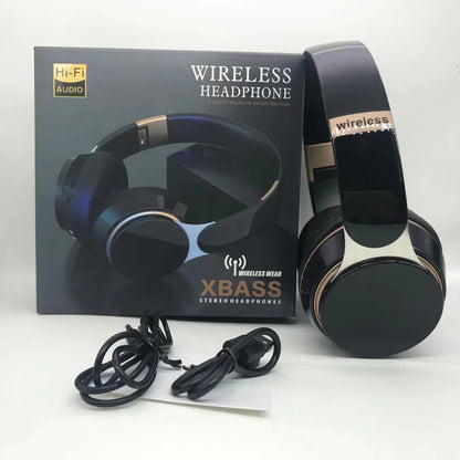 Black and rose gold wireless headphones with deep bass stereo and sleek design factory wholesale deep use