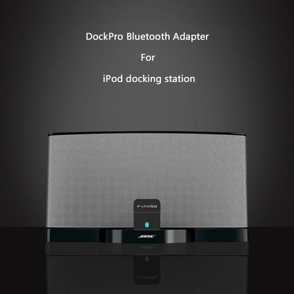 Silver mesh textured fanxoo mini bluetooth receiver with bose sounddock logo for yamaha iphone ipod docking stations