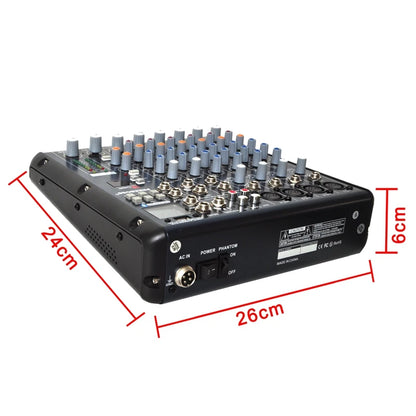 FREEBOSS 6 8 Channels Mixing Console 2 Stereo 16 DSP Professional Audio Mixer USB Record Bluetooth DJ Karaoke Sound Table SMR6/8