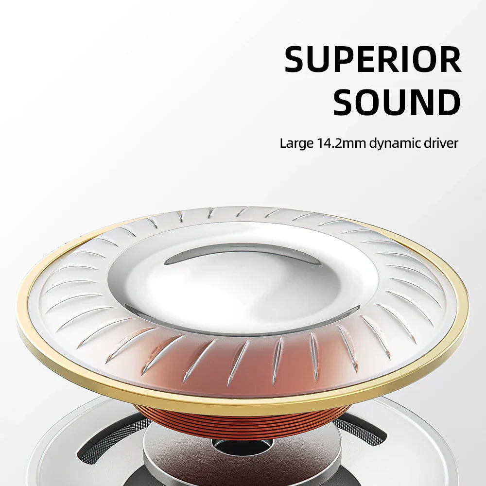 Silver and gold-toned 14.2mm dynamic hd microphone speaker driver for fiio ff1 wired bass earbud gaming meeting video