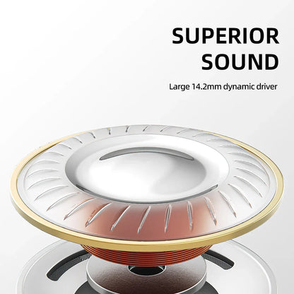 Silver and gold-toned 14.2mm dynamic hd microphone speaker driver for fiio ff1 wired bass earbud gaming meeting video