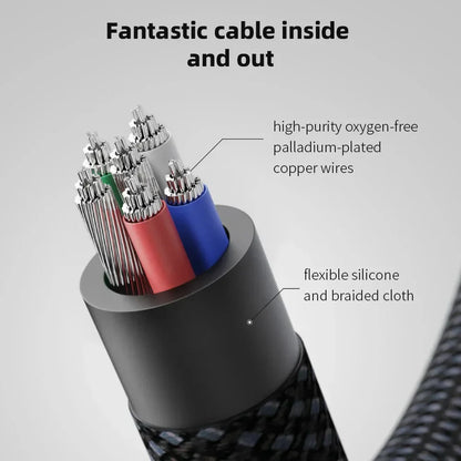 Black braided fiio jadeaudio ka11 adapter usb dongle with flexible silicone sheath and palladium-plated copper wires