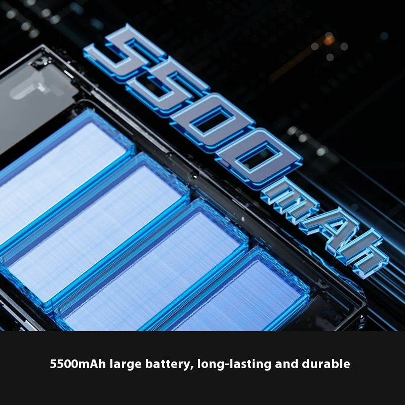 Blue-lit 5500mah battery module in fiiO m23 usb dac mqa player featuring peq thx aaa78 amp ak4191eq chipset