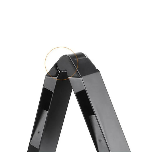 Black plastic flanger fl-01 portable guitar stand with glossy finish and angular design for acoustic classical guitar bass