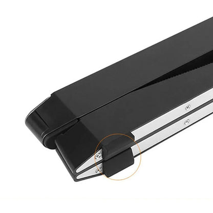 Black and silver foldable plastic clip feature in flanger fl-01 portable guitar stand for acoustic classical guitar bass and ukulele