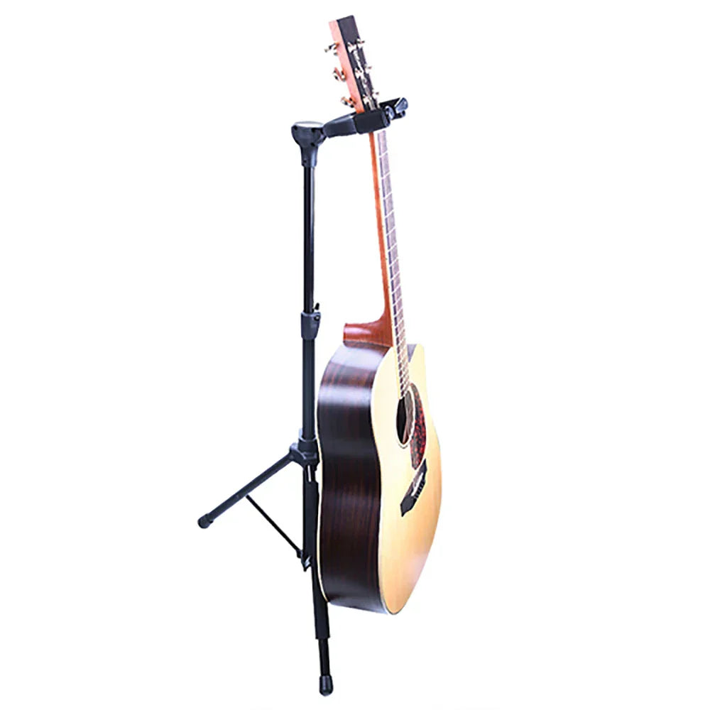 Black metal universal guitar stand flanger fl-08 holding light wood acoustic guitar bass ukulele musical instrument parts