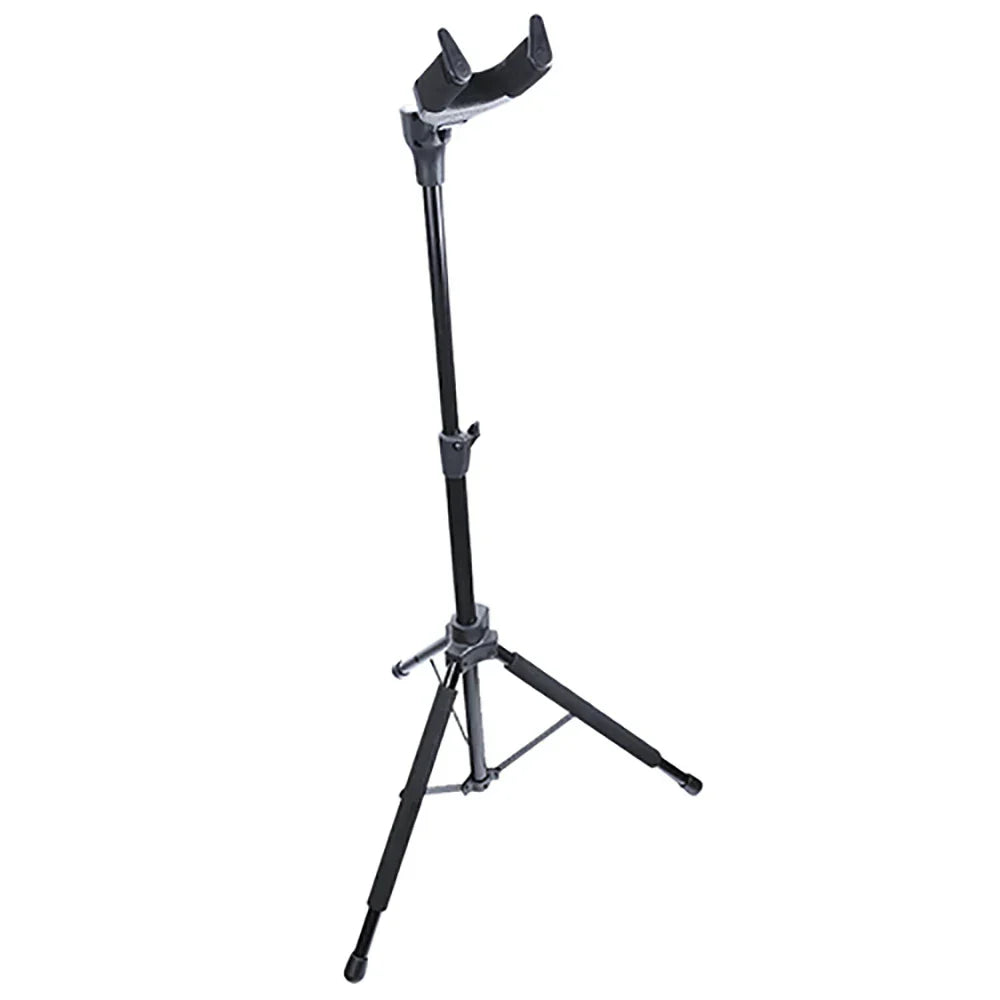 Black metal universal guitar stand flanger fl-08 with adjustable curved top holder for guitar bass ukulele instruments