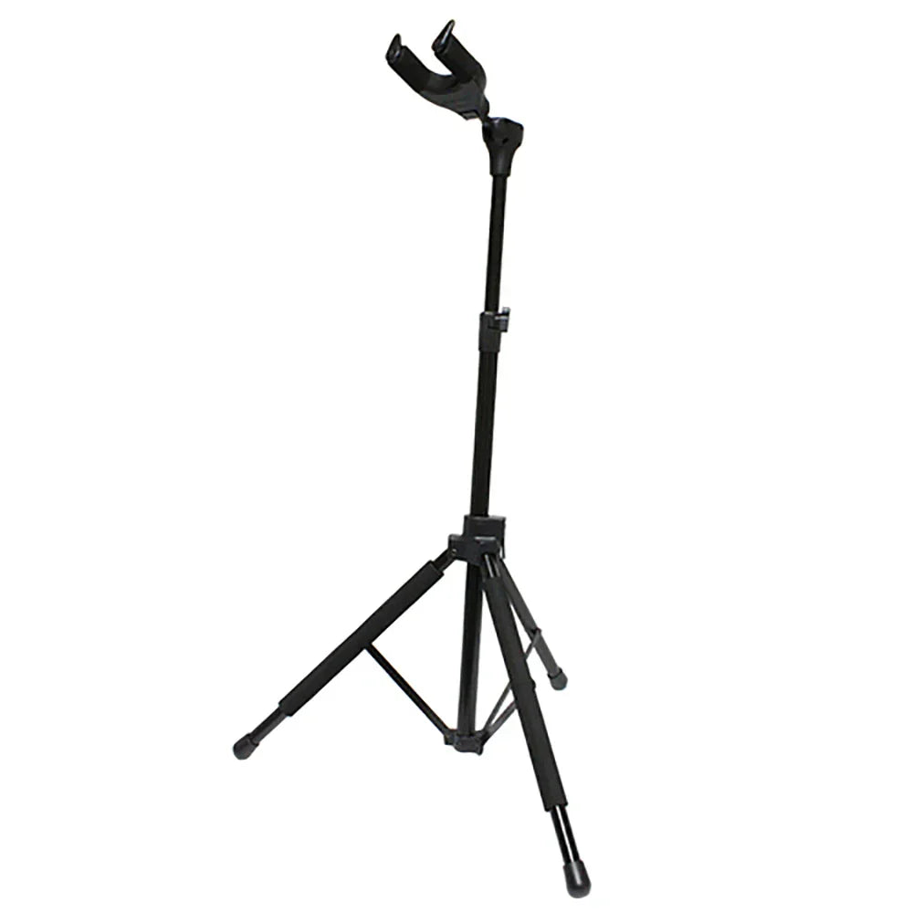Black adjustable universal guitar stand with metal tripod base and curved neck for guitar bass ukulele musical instrument parts