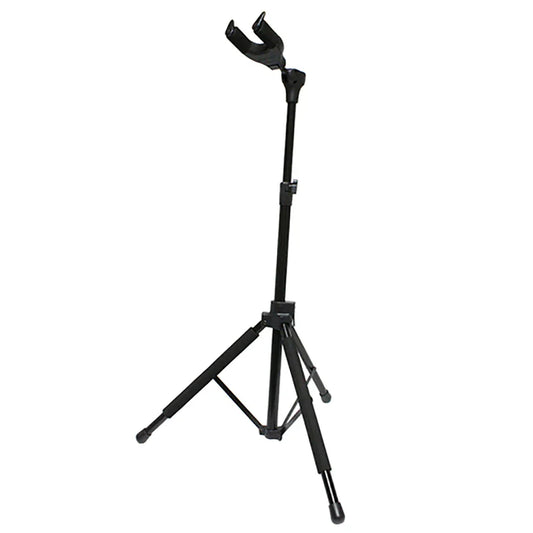 Black adjustable universal guitar stand with metal tripod base and curved neck for guitar bass ukulele musical instrument parts