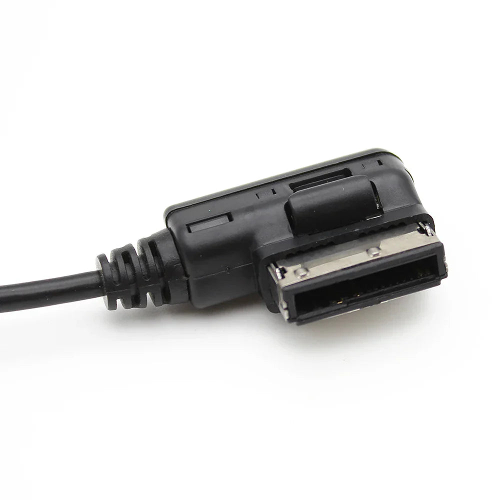 Black plastic music adapter ami cable with metallic connector for audi vw mmi mdi interface compatible with iphone