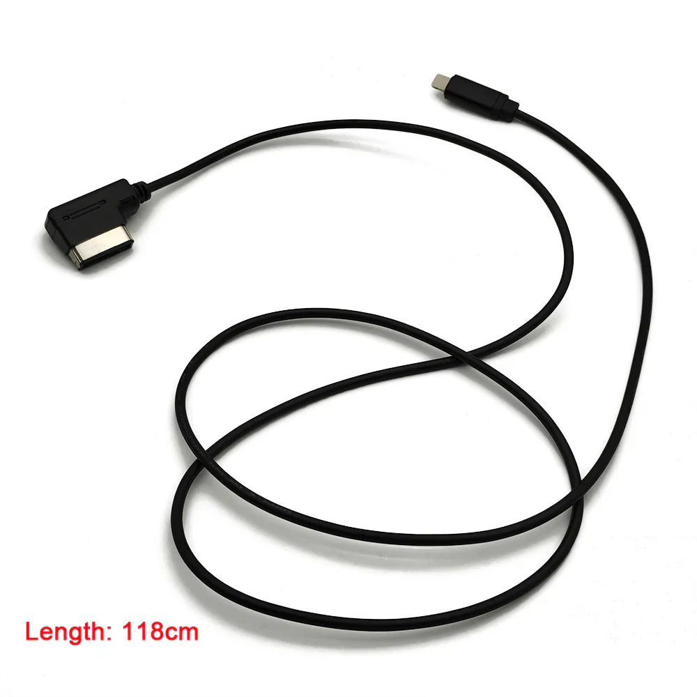 Black USB-C to HDMI cable 118cm long for Audi VW MMI MDI interface music adapter ami audio cable compatible with iPhone
