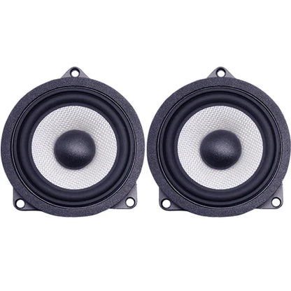 Black and silver coaxial midrange door speaker with textured cone design for bmw f30 f20 f10 g20 g01 g30 f48 f34 models