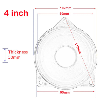 Clear plastic circular gasket with mounting tabs 4 inch diameter for bmw f30 f20 f10 g20 midrange door speaker horn