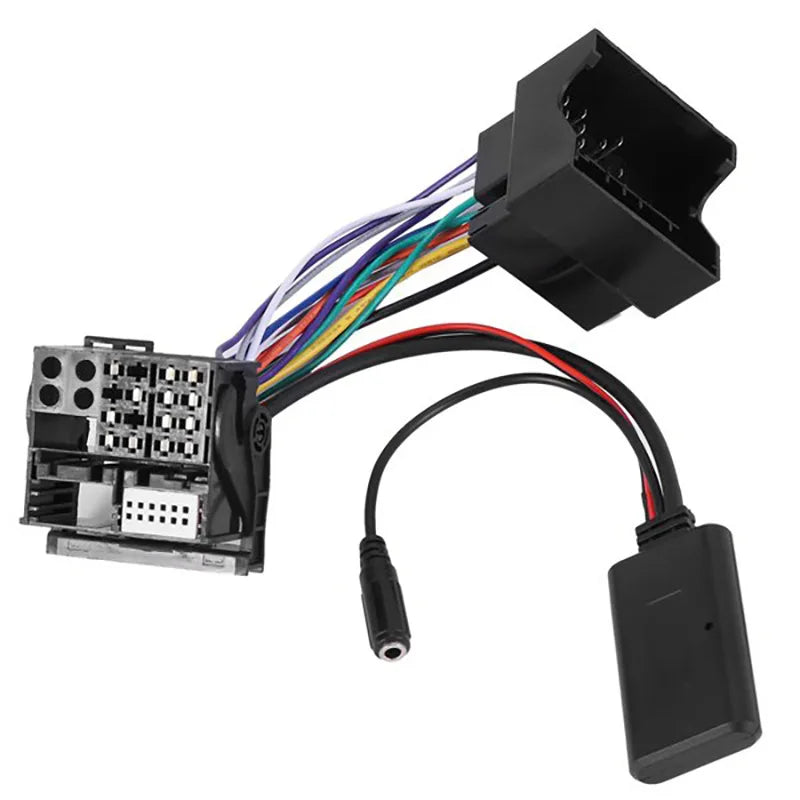Black car audio adapter microphone cable with multi-colored wiring for e85 e86 type beat music in bmw and mini cooper