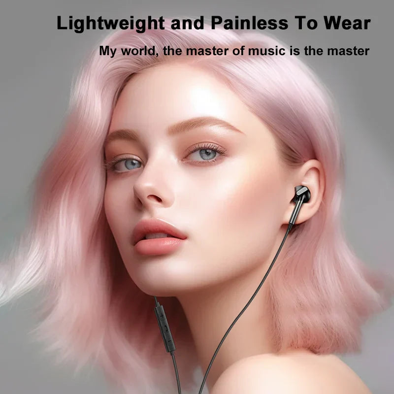 Black wired samsung headphones hifi with sleek design and small control module for surround sound usb use