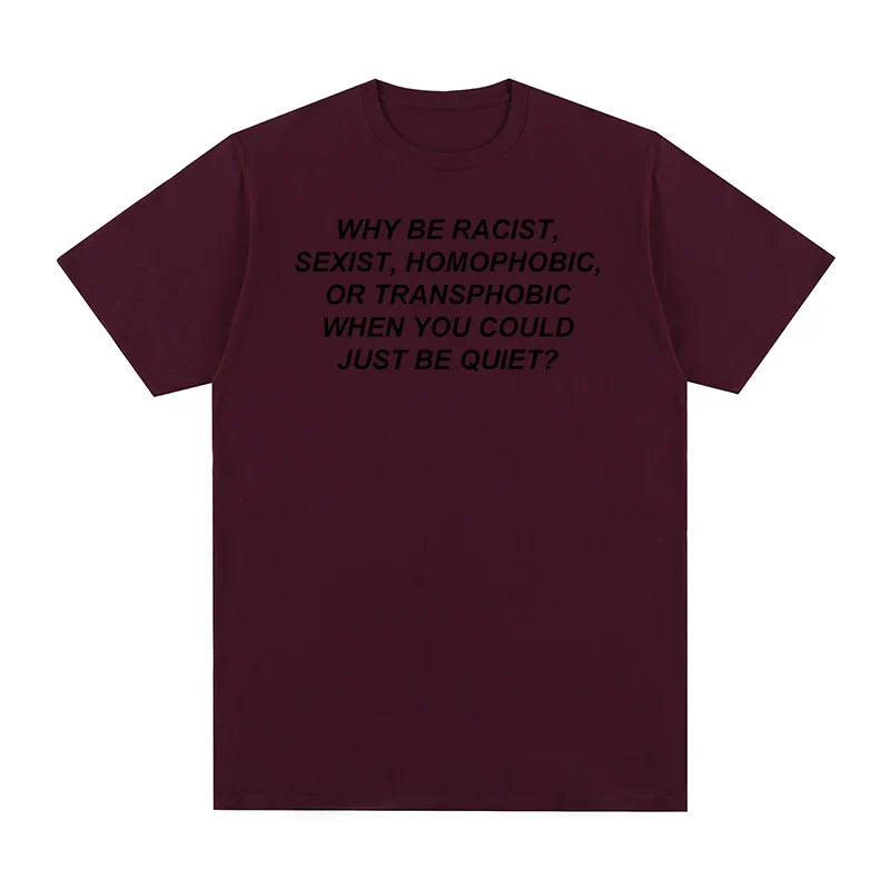 Maroon frank rapper hip short-sleeved tee tshirt womens top with black text made from blond cotton men fabric