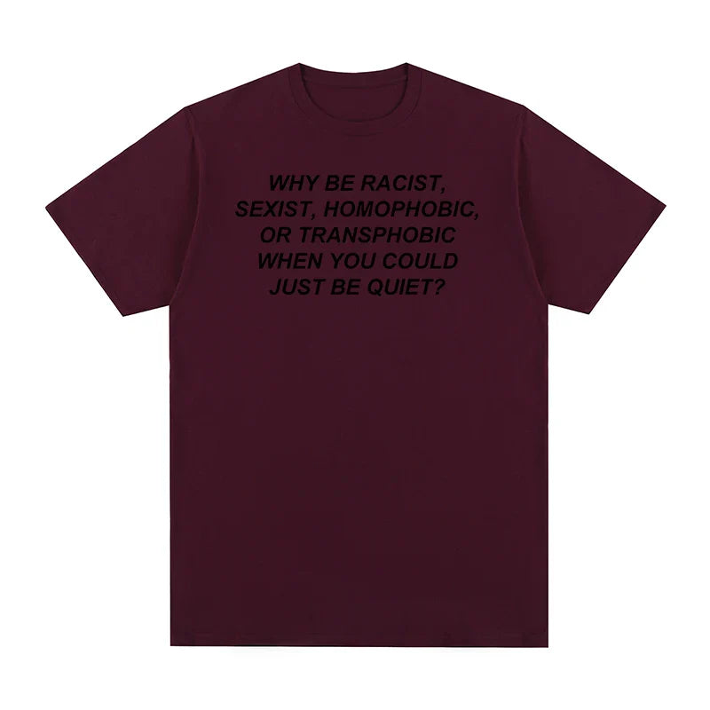 Maroon cotton frank rapper hip hop t shirt for men and women with short sleeves and black text printed on the chest