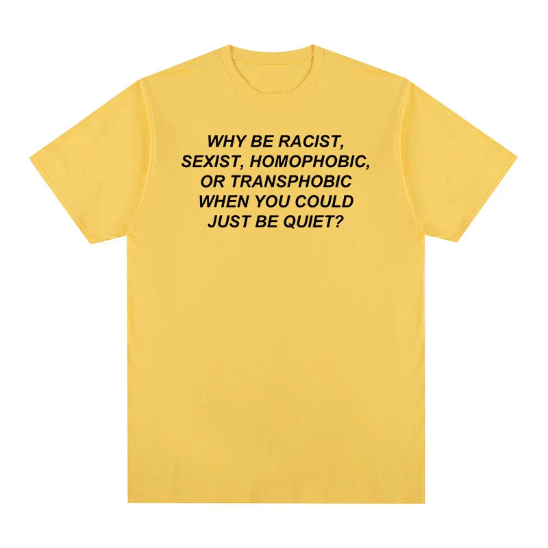 A bright yellow cotton short-sleeved Frank Rapper hip hop t-shirt with bold black text for men and women