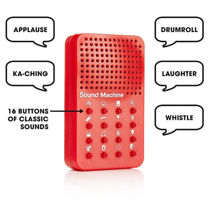 Red plastic funny sound maker machine with 16 buttons portable electronic novelty sound effects machine