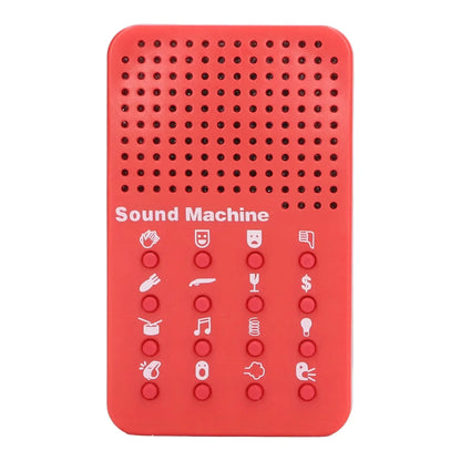 Red plastic funny sound maker machine with white buttons featuring 16 sound effects portable electronic novelty device