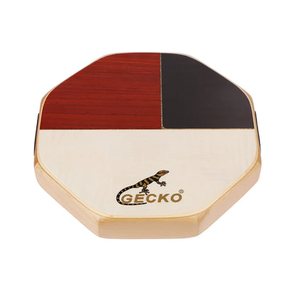 Octagonal gecko sd6 cajon drum percussion instrument with red black cream tiger maple wood top for travel camping