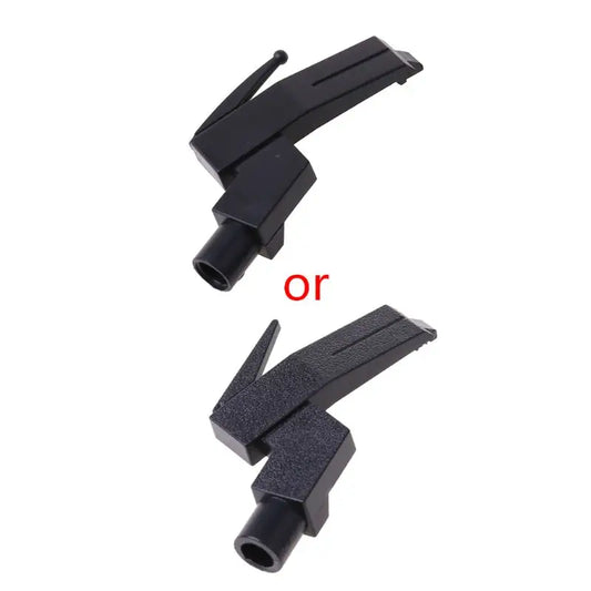 Black plastic gramophone record cartridge stylus needles one smooth finish one textured for phonograph holder use