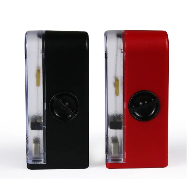 Black and red retractable tape measures with transparent side panels for precise retro metronome pendulum violin musical accessories