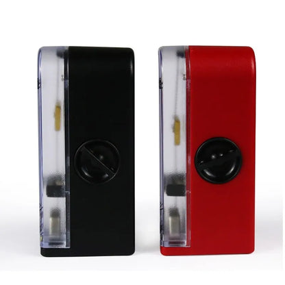 Black and red retractable tape measures with transparent panels for precise guitar mechanical metronome use