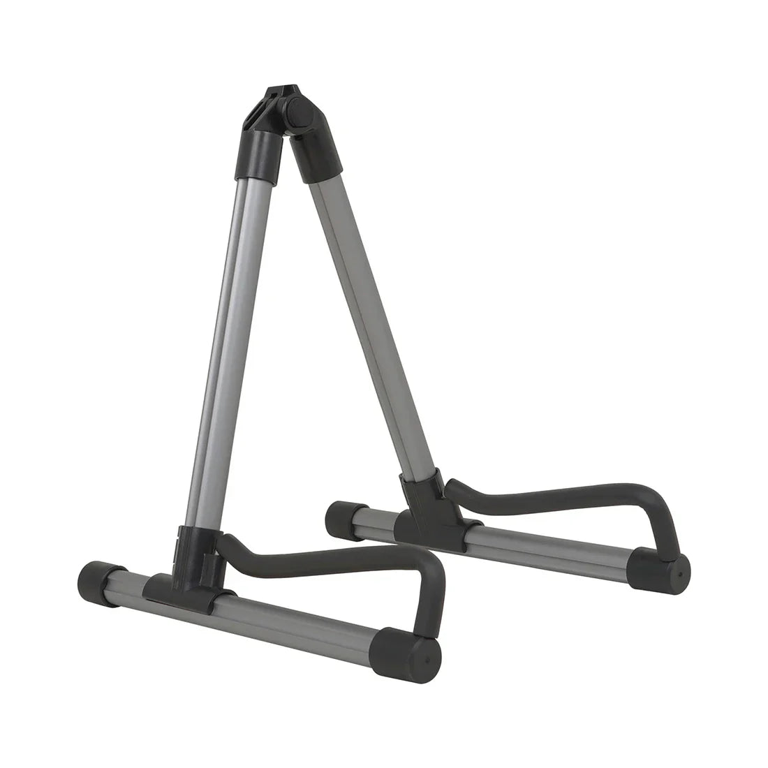 Silver and black guitar stand aluminum alloy foldable removable professional musical rack with sturdy triangular frame