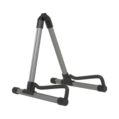 Silver and black guitar stand aluminum alloy foldable removable professional musical rack with sturdy triangular frame